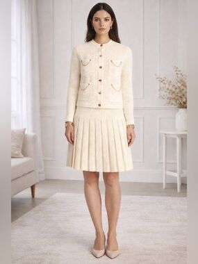 Aleeza Paris Brooke Chain Cardigan & Glitter Skirt Set – Size XS (Can Fit Small)